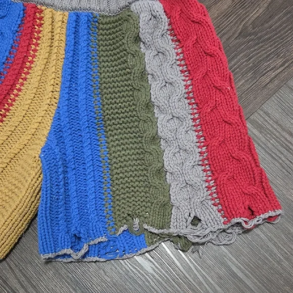 Free People Color Block Knit Women Shorts - Picture 4 of 6
